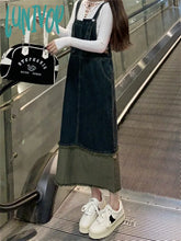 Lunivop Blue Medium Length Split Denim Sling Skirt Women’s Spring Summer New Simple Pocket